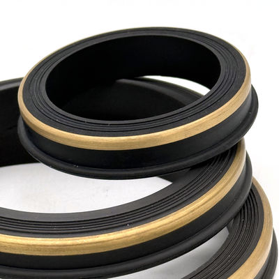 नाइट्राइल (एनबीआर) हैमर यूनियन सील 10,000 पीएसआई से 15,000 पीएसआई उच्च दबाव अनुप्रयोगों के लिए पीतल बैक-अप रिंग के साथ